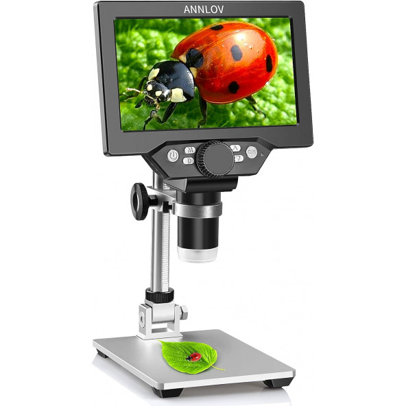 ANNLOV 1200X Büyütme 7 Inc LCD Ekranlı 1080P Mikroskop