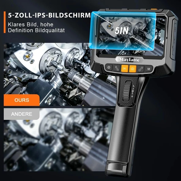 Maylatte Eklemli Boroskop, İki Yönlü Muayene Endoskopu - 1.7m Kablo - 3