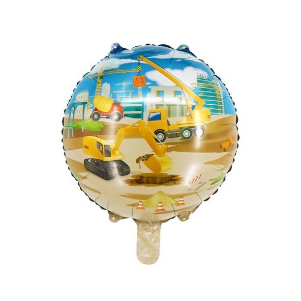 İnşaat Yuvarlak Folyo Balon 18 inç 40 cm