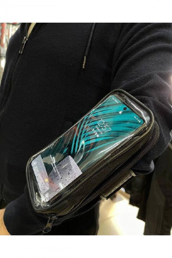 Motosiklet Kola Takılan Telefon Tutucu Kol Telefon Tutucu Su Geçirmez 6.7" (DAYANIKLI) - 4