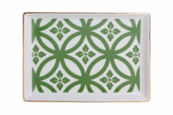 Porland Morocco Desen1 Yeşil Kahvaltı Tabağı 18 cm 04A+P018773 - 1
