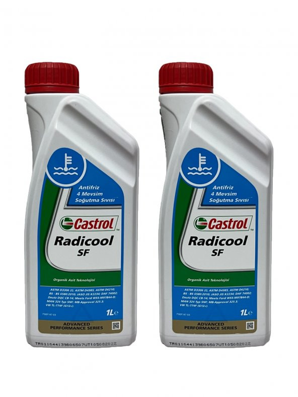 Castrol Radicool SF 4 Mevsimlik Kırmızı Antifriz 1 Litre 2 adet