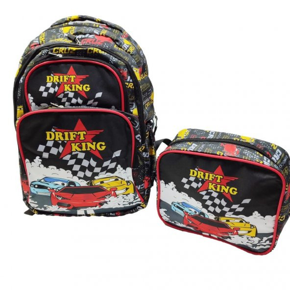 Araba Baskılı Erkek Çocuk Okul Sırt Çantası