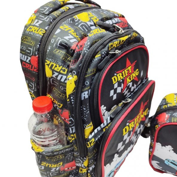 Araba Baskılı Erkek Çocuk Okul Sırt Çantası - 5