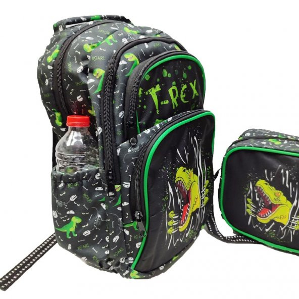 T-rex Baskılı Erkek Çocuk Okul Sırt Çantası - 3