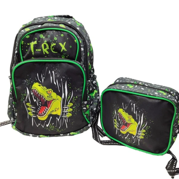 T-rex Baskılı Erkek Çocuk Okul Sırt Çantası - 6