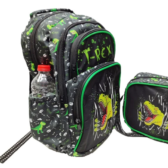 T-rex Baskılı Erkek Çocuk Okul Sırt Çantası - 8
