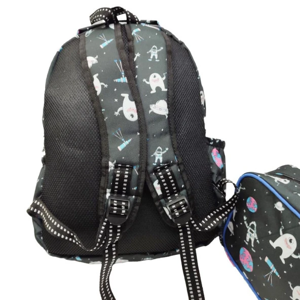 Astronot Baskılı Erkek Çocuk Okul Sırt Çantası - 11