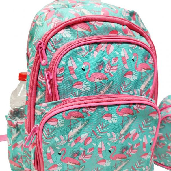 Flamingo Baskılı Kız Çocuk Okul Sırt Çantası - 4