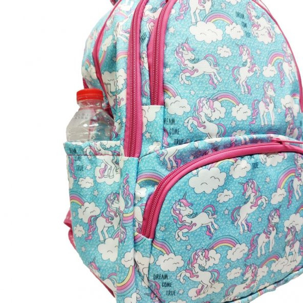 Tek Boynuzlu At Baskılı Kız Çocuk Okul Sırt Çantası - 3
