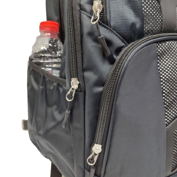 Spor Model Sırt Çantası Leptop Bölmeli Siyah Renk - 4