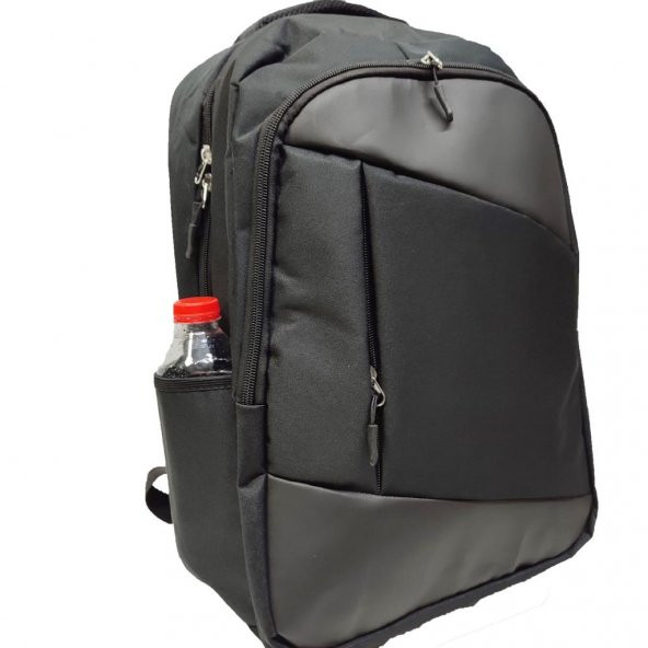 Çapraz Parça Detaylı Sırt Çantası Siyah Renk - 2