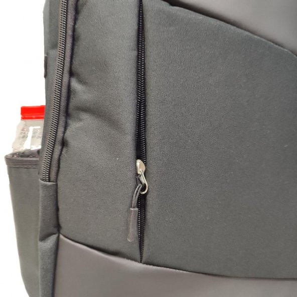 Çapraz Parça Detaylı Sırt Çantası Siyah Renk - 3