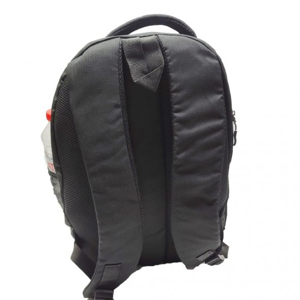 Dikey Fermuarlı Spor Model Sırt Çantası Siyah Renk - 4