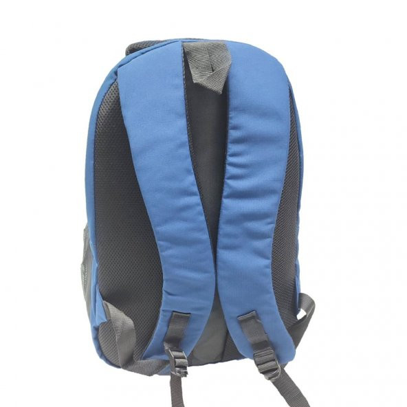 Dikey Fermuarlı Spor Model Sırt Çantası Mavi Renk - 3