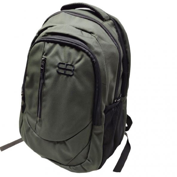 Dikey Fermuarlı Spor Model Sırt Çantası Haki Renk - 3