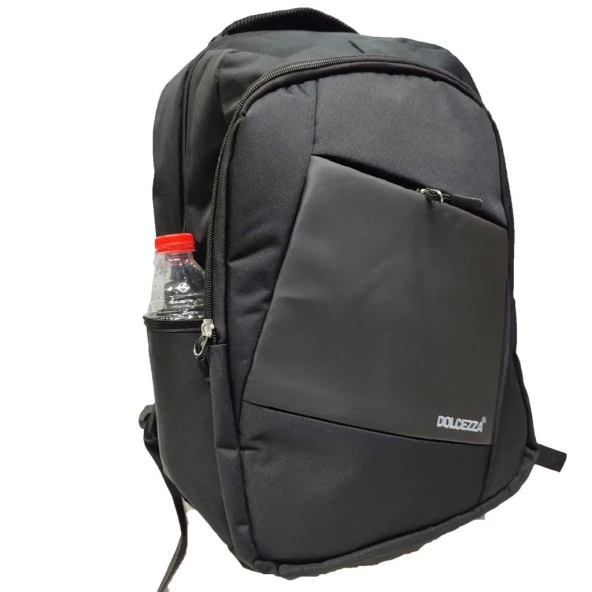 Çapraz Fermuar Detaylı Spor Model Sırt Çantası Siyah Renk - 7