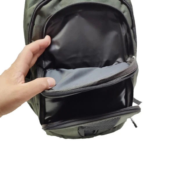 Spor Model Sırt Çantası Leptop Bölmeli Haki Renk - 10