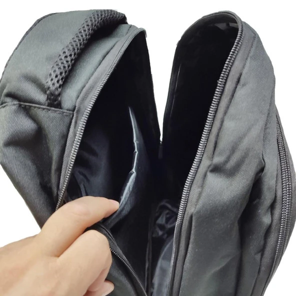 Laptop Bölmeli Spor Model Sırt Çantası Siyah Renk - 10