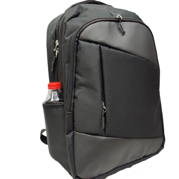 Çapraz Parça Detaylı Sırt Çantası Siyah Renk - 7