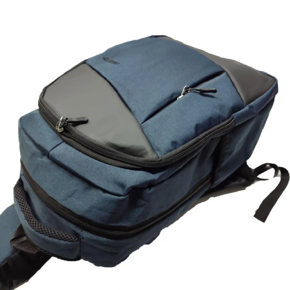 Çapraz Parça Detaylı Sırt Çantası Lacivert Renk - 8