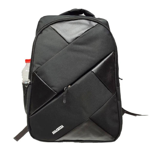 Önünde Çapraz Fermuar Detaylı Sırt Çantası Siyah Renk - 11