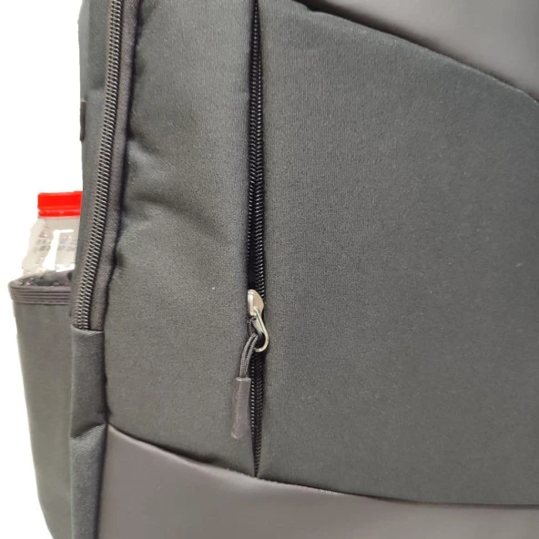 Çapraz Parça Detaylı Sırt Çantası Siyah Renk - 11