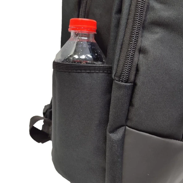 Çapraz Parça Detaylı Sırt Çantası Siyah Renk - 12