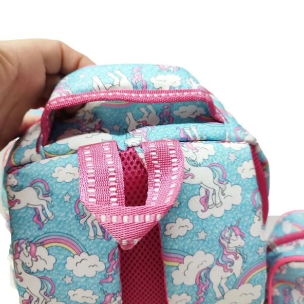 Tek Boynuzlu At Baskılı Kız Çocuk Okul Sırt Çantası - 10