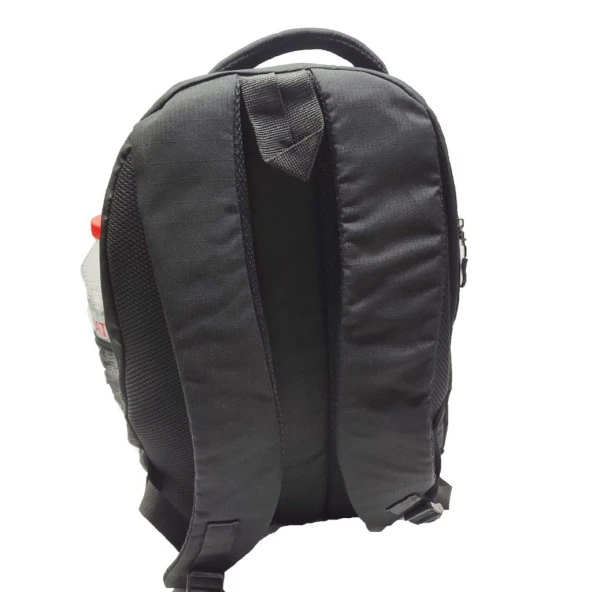 Dikey Fermuarlı Spor Model Sırt Çantası Siyah Renk - 9