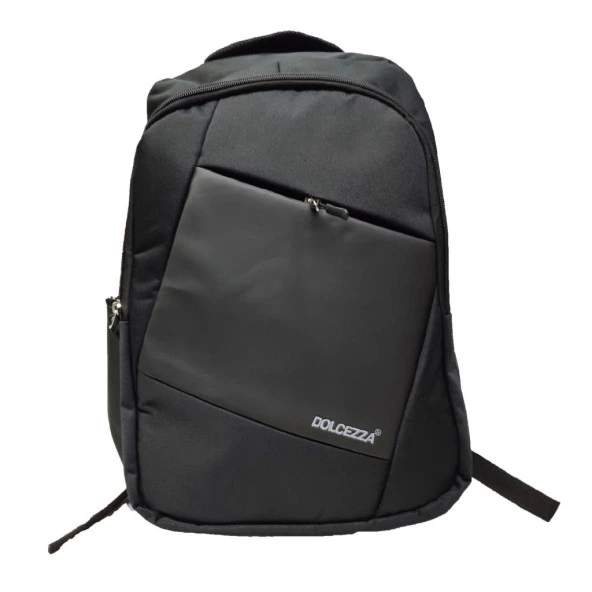 Çapraz Fermuar Detaylı Spor Model Sırt Çantası Siyah Renk - 9