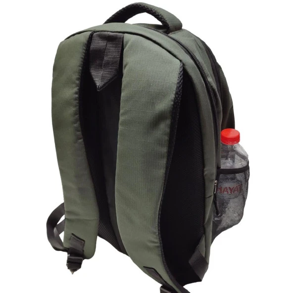 Dikey Fermuarlı Spor Model Sırt Çantası Haki Renk - 8