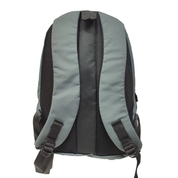 Dikey Fermuarlı Spor Model Sırt Çantası Gri Renk - 9