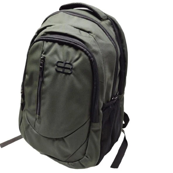 Dikey Fermuarlı Spor Model Sırt Çantası Haki Renk - 12