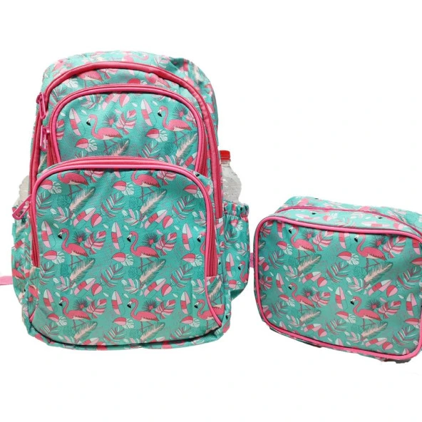 Flamingo Baskılı Kız Çocuk Okul Sırt Çantası - 9