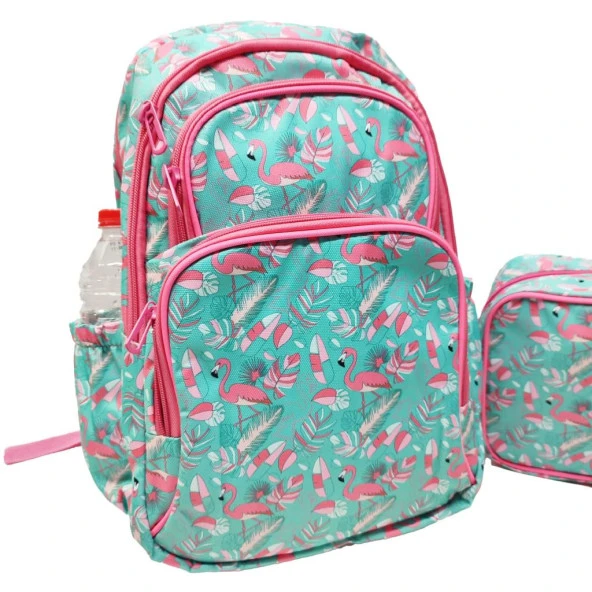 Flamingo Baskılı Kız Çocuk Okul Sırt Çantası - 10