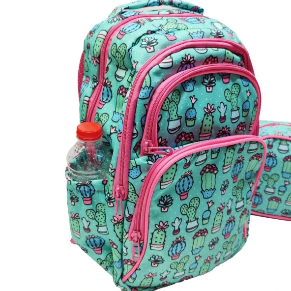 Kaktüs Baskılı Kız Çocuk Okul Sırt Çantası - 7