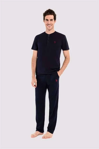 U.S. Polo Assn Erkek 3lü Pijama Takımı Lacivert - 3