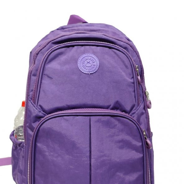 Krinkıl Kumaş Sırt Çantası Mor Renk - 3
