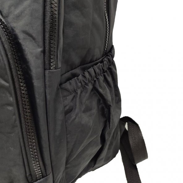 Krinkıl Kumaş Sırt Çantası Siyah Renk - 4