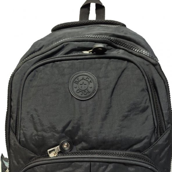 Krinkıl Kumaş Sırt Çantası Siyah Renk - 5