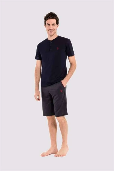 U.S. Polo Assn Erkek 3lü Pijama Takımı Lacivert - 2