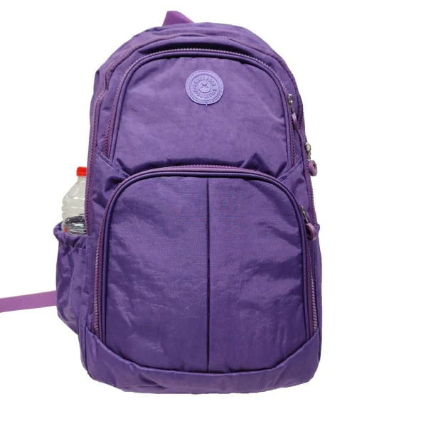 Krinkıl Kumaş Sırt Çantası Mor Renk - 6