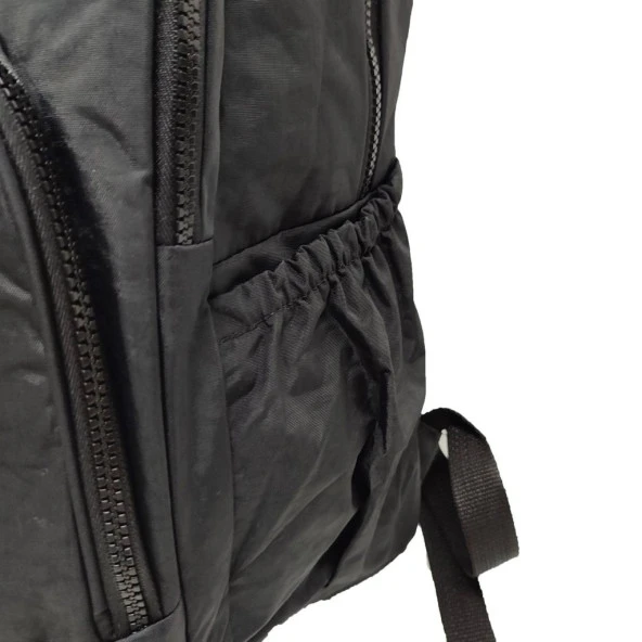 Krinkıl Kumaş Sırt Çantası Siyah Renk - 9