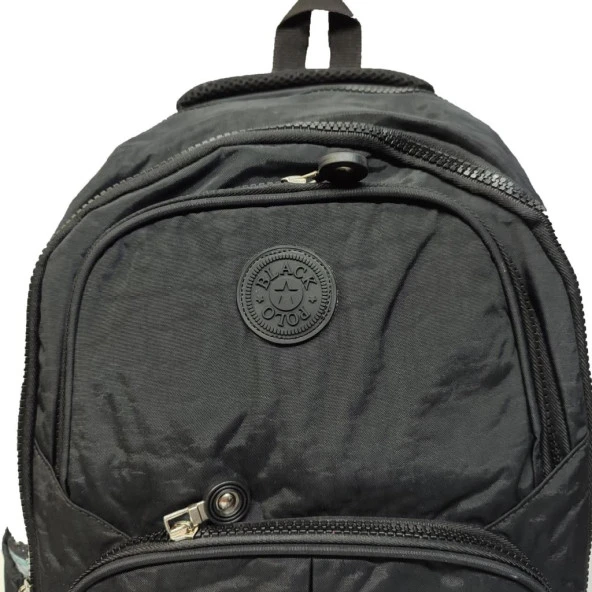 Krinkıl Kumaş Sırt Çantası Siyah Renk - 10