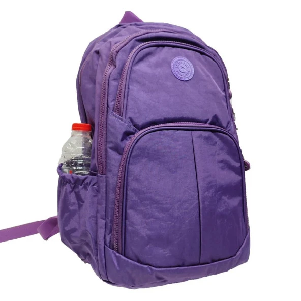 Krinkıl Kumaş Sırt Çantası Mor Renk - 11