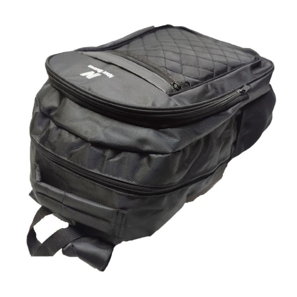 Baklava Dikişli Spor Model Sırt Çantası Siyah Renk - 11