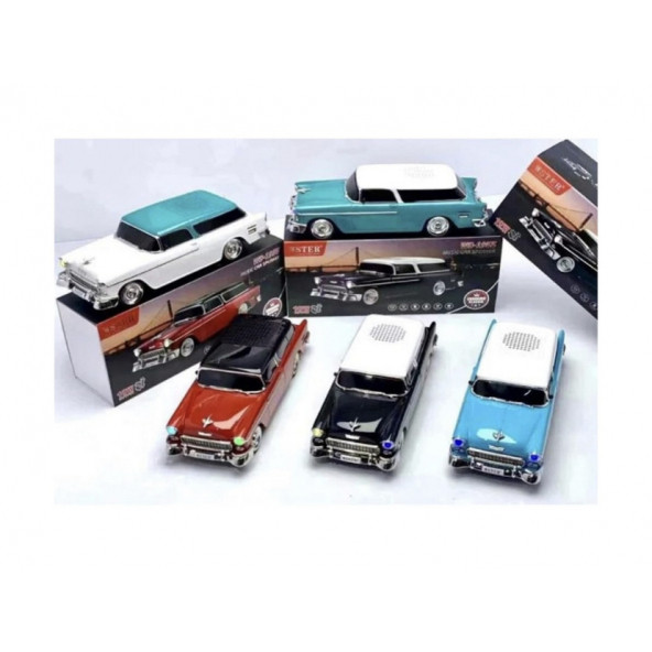 Wster Chevrolet WS-1955BT Belair 1955 Model Araba Bluetooth Hoparlör - 6
