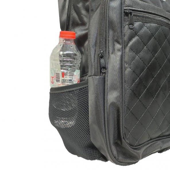 Baklava Dikişli Spor Model Sırt Çantası Siyah Renk - 2