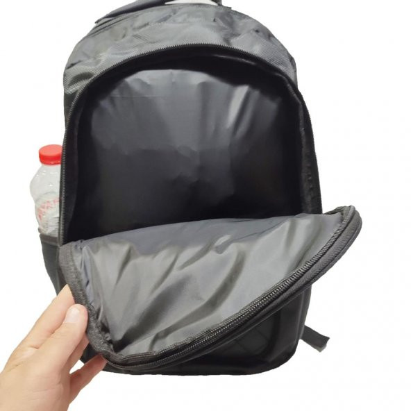 Baklava Dikişli Spor Model Sırt Çantası Siyah Renk - 3